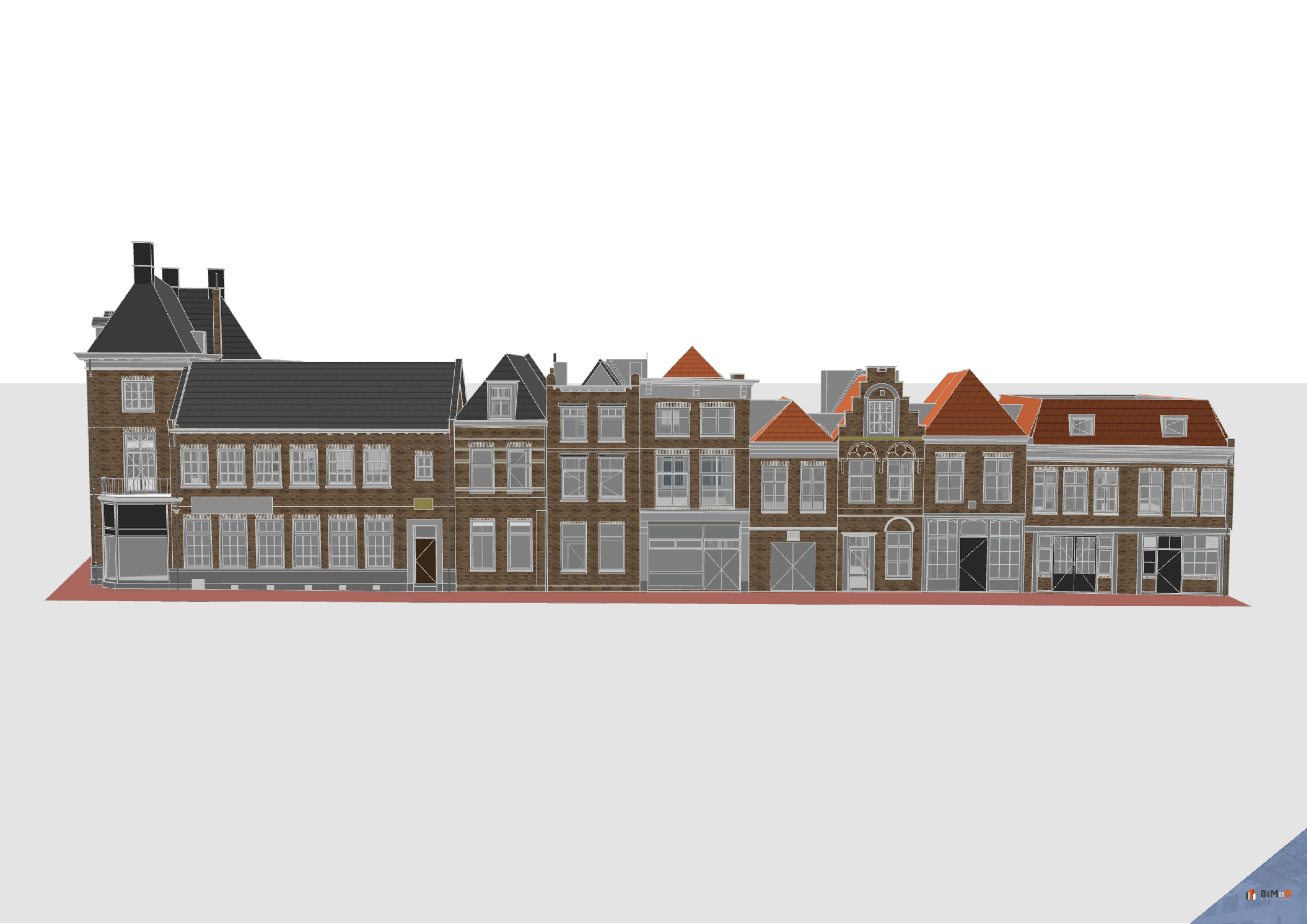 Dordrecht monument Lindershuis | Measured with 3D laser scanner | Model made in Archicad